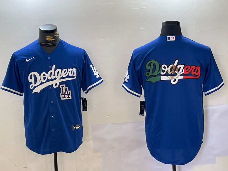 Men Los Angeles Dodgers Blank Blue Game 2024 Nike MLB Jersey style 10173